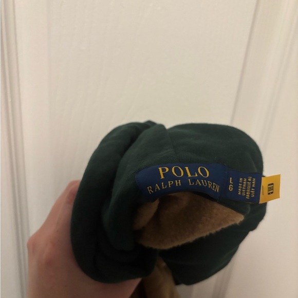 Polo Ralph Lauren Fleece Color Blocked Polo Bear Print Hoodie Size Large - Picture 5 of 12